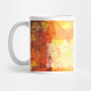 Deep Saffron Orange Abstract Low Polygon Background Mug